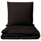 thumbnail of Bettwäsche Baumwolle 200x200 + 2x 80x80 cm Einfarbig Uni Braun mit Reißverschluss