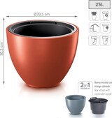 thumbnail of Prosperplast - HEOS 25L Topf mit Reservoir - 39,5 x 39,5 x 30,2 cm in Kupfer farbe