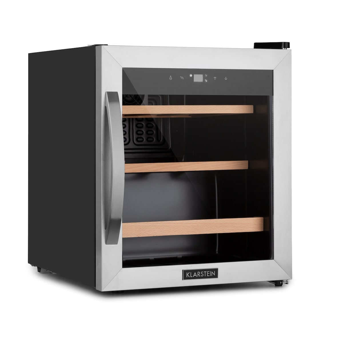 Klarstein Vinamour 12 Uno Weinkühlschrank 12Fl./46l  4-18°C 40dB Silber