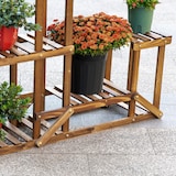 thumbnail of Outsunny Scaffale Porta Piante e Fiori a 6 Livelli Asimmetrico, Fioriera Verticale in Legno per Giardino e Casa, Colore Naturale