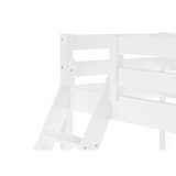 thumbnail of Doppel-Etagenbett 120x200 und 80x200 Erwachsenen-Stockbett Kiefer Massivholz weiß V-60.18W-08-12 Rollrost und Bettkasten inkl.