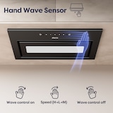 thumbnail of CIARRA onderbouw afzuigkap, inbouw afzuigkap 460 m³/u 52cm Touchbediening & handgebarenbediening, afvoerlucht & recirculatie VM5931B