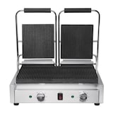 thumbnail of Parilla de contacto doble, ranurada, acero inoxidable, 21 x 54 x 32 cm, temperatura hasta 300°C, 2.9 kW, Buffalo DY994