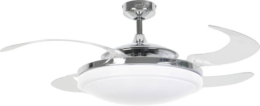 Fanaway Evo 2 Deckenventilator  (Ø x H) 122 cm x 42 cm  Gehäusefarbe (Details): Chrom (glänzend)