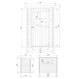 thumbnail of Caseta de jardín M306 – 130 x 235 cm – 3 m², sin suelo
