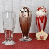 thumbnail of 12x LONDON Eisbecher mit Fuß 350ml klar hohe Eiskaffeebecher Shake Cocktails