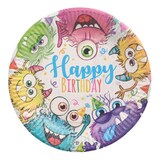 thumbnail of 10 Teller, Pappe rund Ø 23 cm "Funny Monsters"