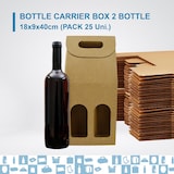 thumbnail of 25x Caixa de Cartão 2 Garrafas de Vinho 18x9x40cm - Embalagem para Garrafas de Vinho para Presentes de Natal, Páscoa, Adegas de Vinho