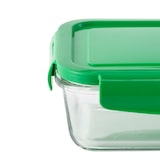 thumbnail of Benetton - Hermético Rectangular 1180ml en Borosilicato tapa Verde