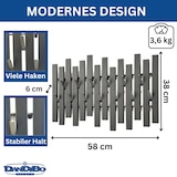 thumbnail of DanDiBo Wandgarderobe Schwarz Metall Modern 96637 Garderobe Wand mit Haken Garderobenleiste Hakenleiste Garderobenhaken