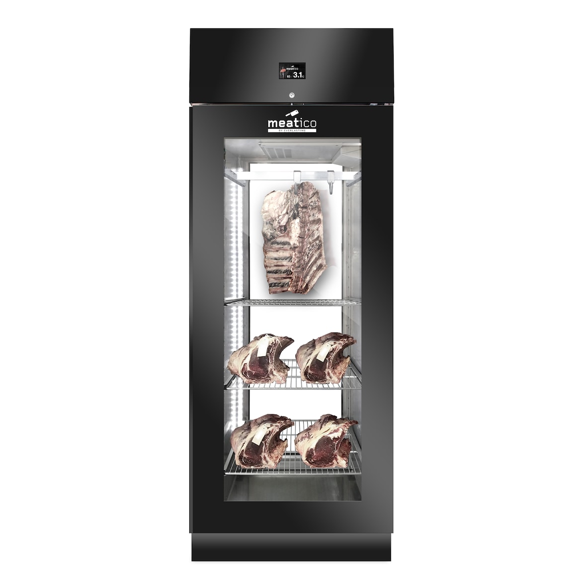 Armadio frollatura carne meatico meat panorama 700 black 150 kg temperatura 0°/+10° C umidità 40%-90% lampada UV AC9I08