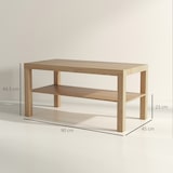 thumbnail of HOMCOM Tavolino da Salotto Rettangolare con Ripiano Legno Naturale