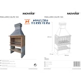 thumbnail of MF - Barbacoa de Obra Prefabricada para Leña y Carbón Modelo Paellero Calpe 105 (Gris, Naranja - 120 x 70 x 250 cm) REF: 3920 - Uso en Exteriores