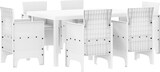 thumbnail of vidaXL Garten-Ess Set 7 pcs Weiß Kunststoff-Rattan