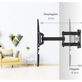 thumbnail of Soporte de Pared para Televisor TV 26-65 Universal Giratorio inclinable Pantallas Planas y Curvas con Doble Brazo 40kg 400x400mm
