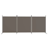 thumbnail of Décoshop26 - séparateur de pièce cloison 3 panneaux 525 x 180 cm tissu anthracite et fer DEC030726
