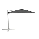 thumbnail of METRO PROFESSIONAL Parasol ROMA, aluminium/polyester, 3 x 3 m, ouverture à manivelle, rotation à 360°, protection UV50+, hydrofuge, gris/platine