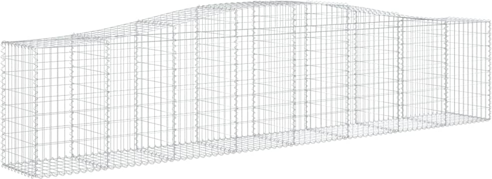 vidaXL Gabionen mit Hochbogen 8 Stk. 400x50x80/100cm Verzinktes Eisen