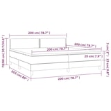 thumbnail of vidaXL Boxspringbett mit Matratze & LED Rosa 200x200 cm Samt