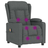 thumbnail of vidaXL Massagesessel Dunkelgrau Stoff