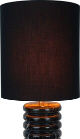thumbnail of SalesFever Tischleuchte | Gestell Marmor / Schirm Baumwolle | B 14 x T 14 x H 65 cm | Schwarz