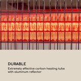 thumbnail of Dark Wave Infrarot-Heizstrahler 2000W Goldbeschichtete Carbonröhre IP65 Aluminium Silber