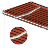 thumbnail of vidaXL Automatische Markise mit LED Windsensor 300x250 cm Orange/Braun