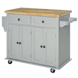 thumbnail of HOMCOM Carrello da Cucina con 2 Cassetti e 2 Armadietti Legno Grigio