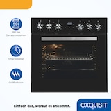 thumbnail of Exquisit Einbauherdset EHE157-UBZ-020-Set schwarz | 59 l Garraumvolumen | 7 Backprogramme | Kochfeld mit Rahmen | Grill | Umluft | Energieklasse A