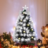 thumbnail of Árbol de Navidad 90 cm árbol de Navidad con fibra óptica árbol de Navidad artificial con 90 luces LED y 90 ramas para interior verde y blanco