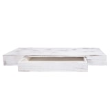 thumbnail of Wandplank HWC-H37, zwevende plank Wandplank Hangplank Plank, lade massief hout 8x80x25cm ~ wit, shabby