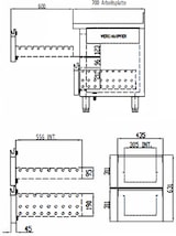 thumbnail of vaiotec TOPLINE Tiefkühltisch / 2-fach GN1/1 mit 2 Schubladen / 1 Tür, 1345 x 700 mm