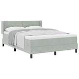 thumbnail of vidaXL Boxspringbett mit Kopfteil Hellgrau 200 x 160 cm Samt