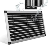 thumbnail of Fußmatte außen 50x80 cm mit silbernem Aluminium Rand für Innen- und Außenbereich, Aluminium Schuhabstreifer mit Polypropylen-Fasern