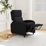 thumbnail of HOMCOM sillón relax reclinable manual sillón relax tapizado en lino sintético con reposapiés carga 120 kg sillón reclinable para dormitorio negro
