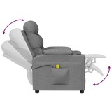 thumbnail of vidaXL Massagesessel Hellgrau Stoff
