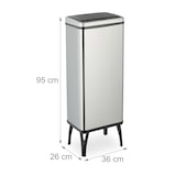 thumbnail of Relaxdays Mülleimer Sensor, 60 l, elektrischer Deckel, Müllbeutelhalter, Küchenmülleimer, Abfalleimer, Edelstahl, silber