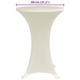 thumbnail of Tischhussen für Stehtische 4er Set AMAU Stretchhusse Ø80 cm cremefarben | Hussen elastisch Stehtischhusse Stehtisch-Abdeckung