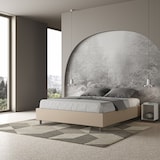 thumbnail of Letto Sommier contenitore imbottito 160x200 similpelle tortora Azelia