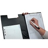 thumbnail of MAUL Porte-bloc à rabat A4 en PVC avec pince métal. Pochette intérieure/porte-stylo. Coloris noir