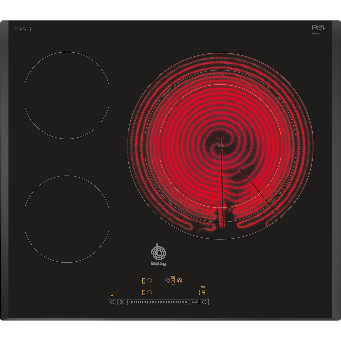 Balay placa 3EB767LQ 3vitro zona 32cm biselada