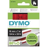 thumbnail of DYMO D1 - etiquetas estándar - negro sobre rojo - 19mm x 7m