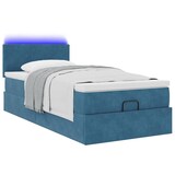 thumbnail of vidaXL Ottoman-Bett mit Matratze & LEDs Dunkelblau 90x200 cm Samt