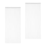 thumbnail of Relaxdays Fadenvorhang im 2er Set, kürzbare Fadengardinen mit Stabtunnel, 90 x 245 cm, Türgardine & Raumteiler, weiß