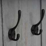 thumbnail of Set di 2 appendiabiti T33, appendiabiti da parete, pannello appendiabiti, ganci da parete in legno 109x28x4cm ~ grigio shabby