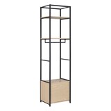 thumbnail of Portant vêtements fermé bois et métal noir L50 x H200 cm JUNE