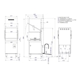 thumbnail of EASYLINE afwasmachine met afzuigkap incl. spoelglansmiddeldispenser, vaatwasmiddeldispenser en afvoerpomp, 400 V, WD 675 x 675 x 1420 mm