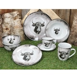 thumbnail of Toro 18tlg Kaffeeservice Porzellan 6Pers Tasse Untertasse Teller Kuh Landhaus