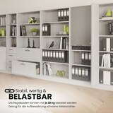 thumbnail of bümö office Regal Nussbaum, Standregal Holz - Aktenregal für Ordner & Bücher, Bücherregal 80 cm breit, 3 OH Regal Wand, Büroregal, Holzregal,