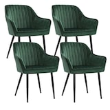 thumbnail of Helloshop26 - Juego de 4 sillas de comedor asiento tapizado con reposabrazos ancho del asiento 49 cm patas de metal tapizado de 12_0004920